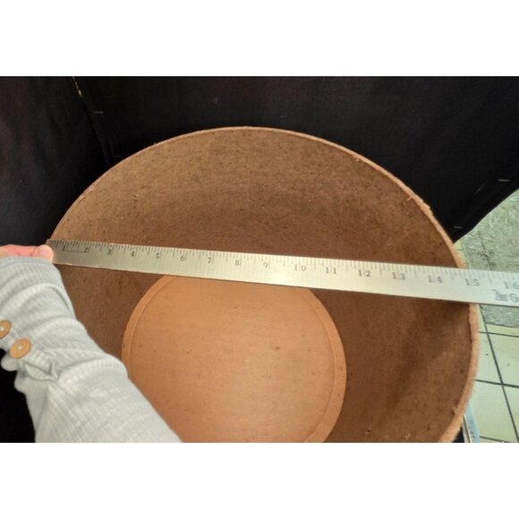 Large Primitive Vintage Wooden Cheese Box with Lid Country Rustic Decor - Picture 9 of 12